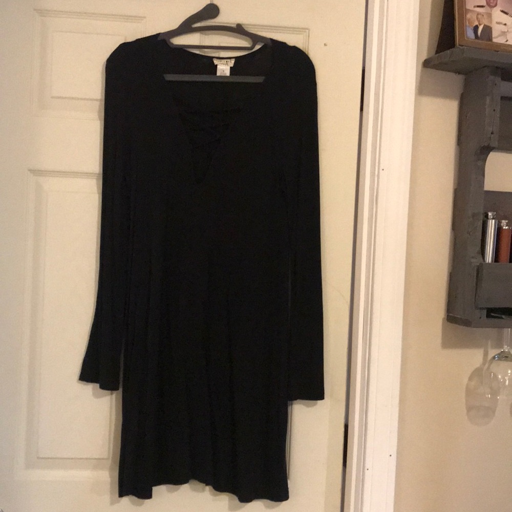 Long sleeve black dress